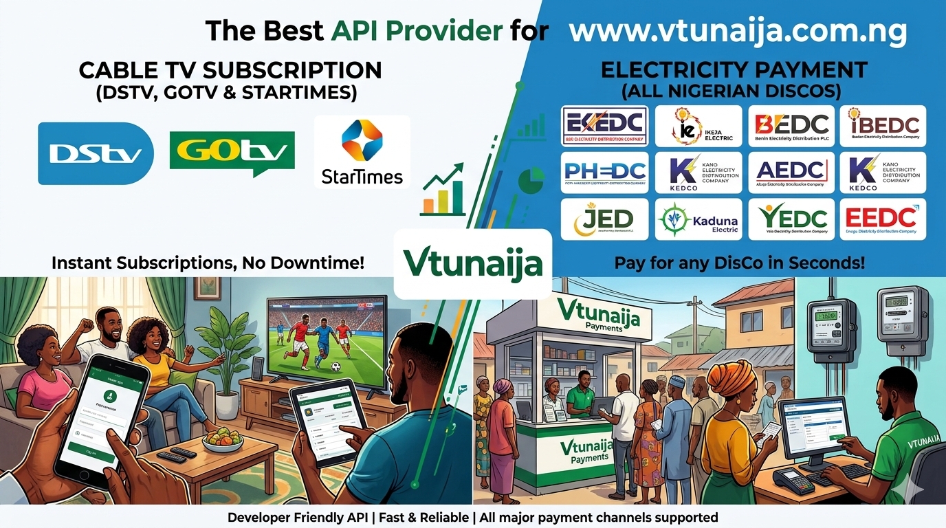 Best Bills Payment API Provider in Nigeria best bills payment api in nigeria vtunaija